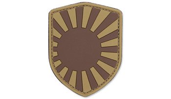 101 Inc. - 3D Morale Patch Aufnäher - Japanisches Kriegsschild - Braun - 444130-3787