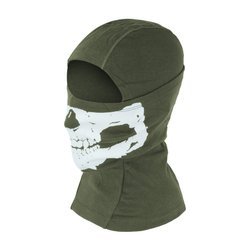 101 Inc. - Baumwolle Balaclava mit Schädel Druck - Grün - 214278 