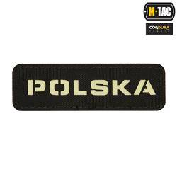 M-Tac - Aufnäher - Polen 25x80 - Laserschnitt fluoreszierend - Schwarz/Weiß - 51004202