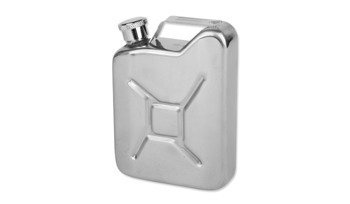 MFH - Edelstahl Flachmann 'Jerry Can' - 170 ml - Silber - 33293