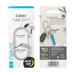 Nite Ize - G-Series™ #4 Dual Chamber Karabiner - Stahl - Silber - GS4-11-R6