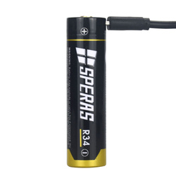 Speras - Wiederaufladbarer Akku 18650 mit Micro-USB R34 - 3400 mAh - SPERAS R34