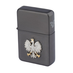 Tasman - Benzinfeuerzeug - Adler - Black Nickel Brushed - Q310220