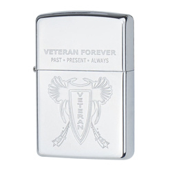 Zippo - Veteran Forever Benzinfeuerzeug - High Polish Chrome - Z28054