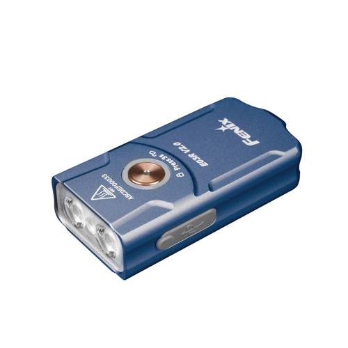  Fenix - LED-Taschenlampe E03R V2 - 500 lm - Mit 400 mAh Akku - Blau - E03RV2BL - LED-Taschenlampen