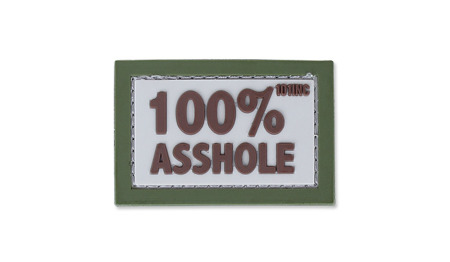 101 Inc. - 3D Aufnäher - 100 % Arschloch - Sand -  3D PVC Morale Patches