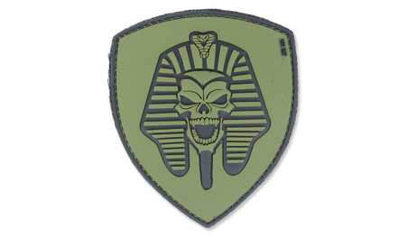 101 Inc. - 3D-Aufnäher - Pharao-Schädel - OD Grün -  3D PVC Morale Patches