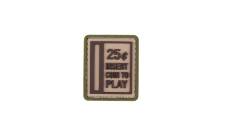 101 Inc. - 3D-Emblem - Münze einwerfen zum Spielen - Sand - 444130-7152 -  3D PVC Morale Patches