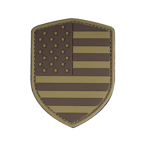 101 Inc. - 3D Morale Patch Aufnäher - USA - Braun - 444130-3790 -  3D PVC Morale Patches