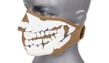 101 Inc. - Neopren-Gesichtsmaske 3D-Totenkopf - Coyote Brown - 219292-CB - Gesichtsschutz