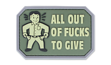 4TAC - PVC Patch - Alles aus F**ks -  3D PVC Morale Patches