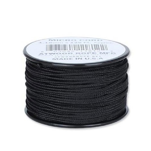 Atwood Rope MFG - Micro Cord - 1,18 mm - Schwarz - Spule 125ft - Paracord