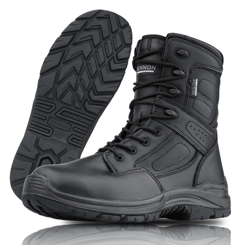 Bennon - Commodore O2 Militärstiefel - Leder - Regi-Tex - Schwarz - Z30366v01 - Militärstiefel