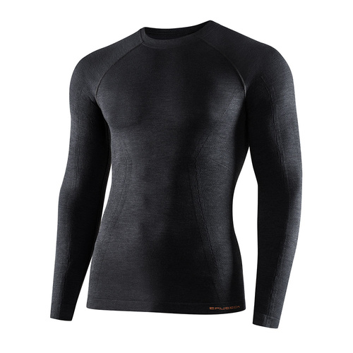 Brubeck - Active Wool Langarm Thermoshirt Merino - Black - LS12820 - Thermoaktive Wäsche