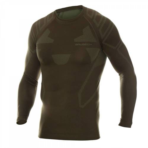 Brubeck - Ranger Protect Thermoaktives Shirt - Lange Ärmel - Khaki - LS14210 - Thermoaktive Wäsche