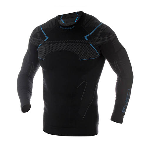 Brubeck - Thermo Sweatshirt - Nilit® Heat - Schwarz-Blau - LS13040A - Thermoaktive Wäsche