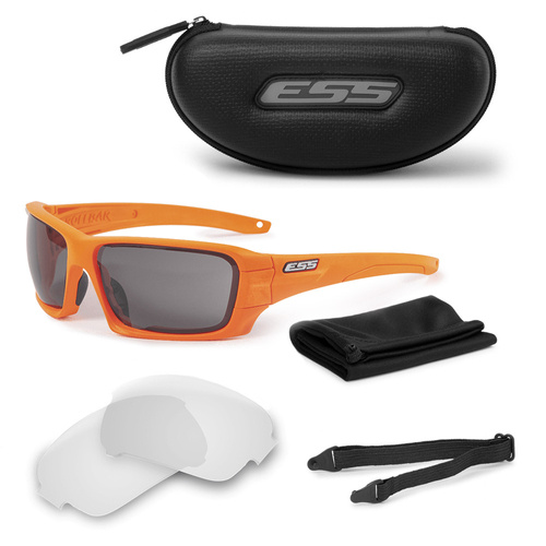 ESS - Rollbar Sicherheitsbrille - Safety Orange - Klar / Getönt Smoke Gray - EE9018-17 - Sonnenbrille