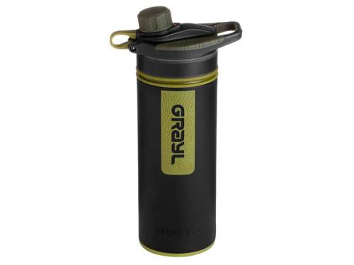 Grayl - GeoPress Wasserfilterflasche - 710 ml - Schwarz / Grün - 400-BLK - Wasserbehälter & Feldflaschen