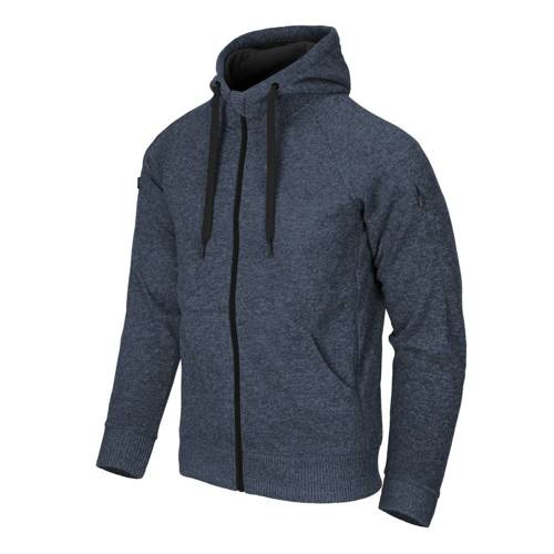 Helikon - Covert Tactical Hoodie Kapuzenpullover - Fullzip - Blaue Melange - BL-CHF-SF-M2 - Kapuzen-Sweatshirts