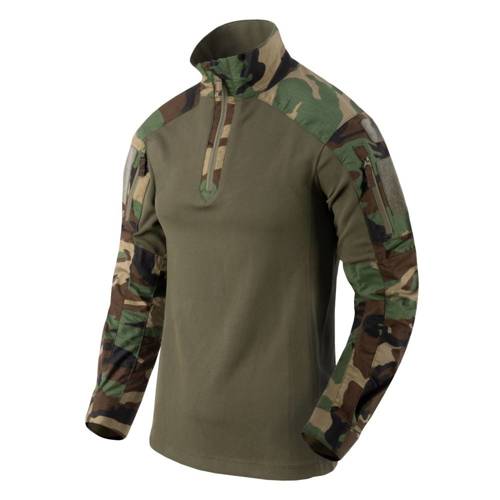 Helikon - Kampfhemd MCDU Combat Shirt - Woodland / Olive Green - BL-MCD-SP-0302A - Militär-Sweatshirts