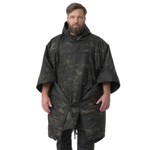 Helikon - Poncho Swagman Roll - Climashield Apex - Multicam Black - PO-SMR-BL-0C - Ponchos - Regenumhänge