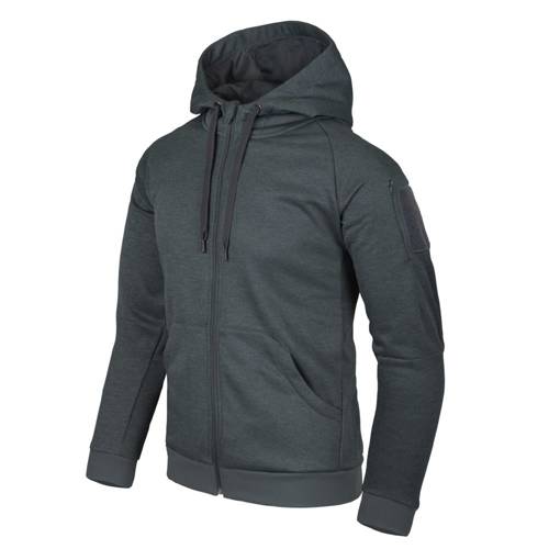 Helikon - Urban Tactical Hoodie® - Fullzip - Poliester - Schwarz / Grau melange - BL-UHF-PO-M1 - Kapuzen-Sweatshirts