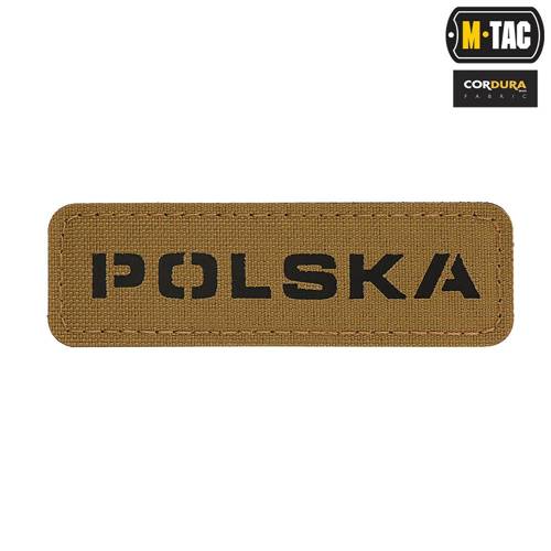 M-Tac - Aufnäher Polen 25x80 - Laserschnitt - Schwarz / Coyote - 51004105 - Andere