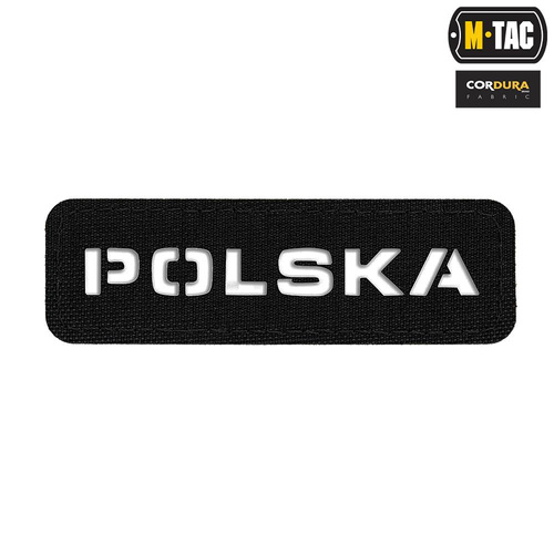 M-Tac - Aufnäher Polen 25x80 - Laserschnitt - Schwarz / Weiß - 51002002. - Andere