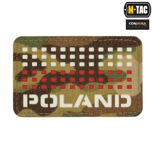 M-Tac - Aufnäher mit Polen-Flagge und Aufschrift - Laserschnitt - Pixel - Rot / MultiCam / Weiß - 51006108 - Andere