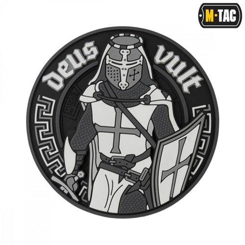 M-Tac - Deus Vult 3D PVC Aufnäher - Schwarz - 51116236 -  3D PVC Morale Patches