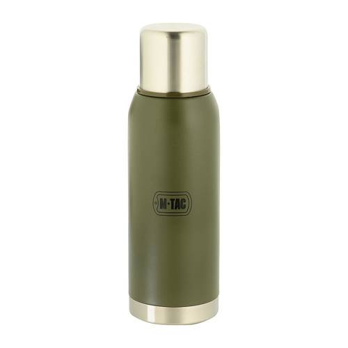 M-Tac - Edelstahl-Thermoskanne - Fassungsvermögen 1000 ml - Olive - UN-Y01-1000A - Tassen & Thermoskannen