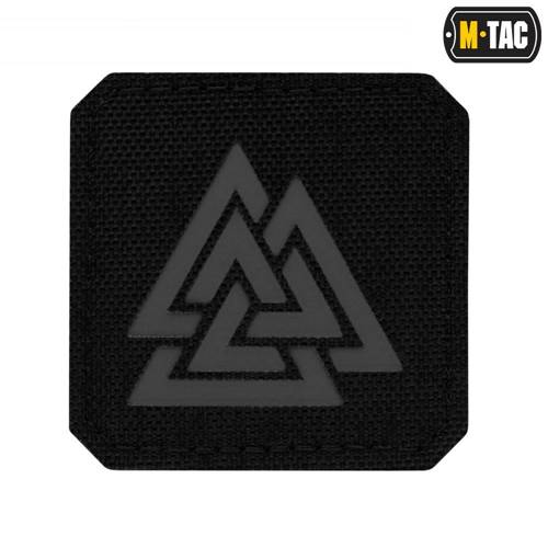 M-Tac - Lasergeschnittenes Valknut Quadrat Patch - Schwarz / Grau - 51162211 - Andere