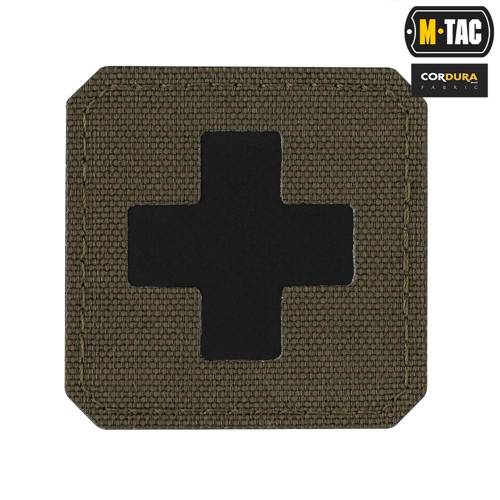 M-Tac - Medic Cross Laser Cut Patch - Cordura 500D - Ranger Grün/Schwarz - 51122232 - Blutgruppe & Medic