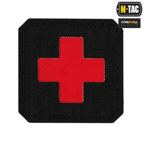 M-Tac - Medic Cross Laser Cut Patch - Cordura 500D - Rot / Schwarz - 51122233 - Blutgruppe & Medic