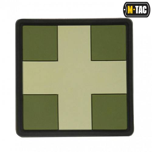 M-Tac - Medic Cross Square 3D PVC Patch - Olive - 51124001 -  3D PVC Morale Patches