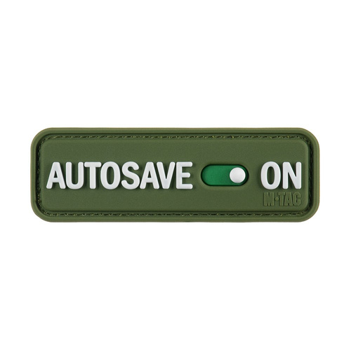 M-Tac - Moral Patch Autosave PVC - 3D - Olive - 51116701 -  3D PVC Morale Patches