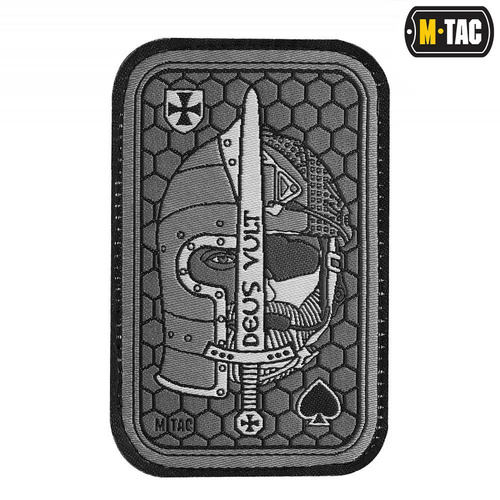 M-Tac - Naszywka Moral Patch - Deus Vult Ace - Żakard - Szary - 51117011 - Andere