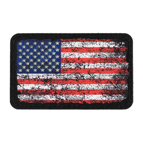 M-Tac – Retro USA Fluoreszierender Flaggen-Patch – Schwarz – 51294299 - Flaggen