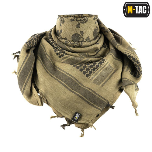 M-Tac - Shemagh Tragetuch - Piratenschädel - Olive/Schwarz - 40903001 - Headwraps, Shemags & Schals