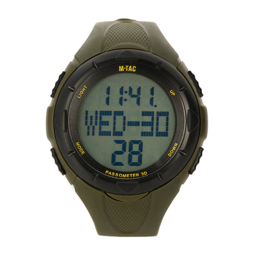 M-Tac - Taktische Uhr mit Schrittzähler - Olive - 50001001 - Uhren