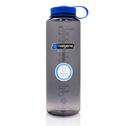 Nalgene – 48oz Silo Sustain Weithalsflasche – 63 mm Öffnung – 1,5 l – Grau – 2020-0148 - Wasserbehälter & Feldflaschen