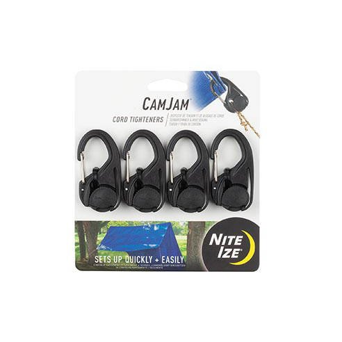 Nite Ize - CamJam® Kabelspanner - 4er Pack - NCJ-01-4R3 - Kunststoffkarabiner