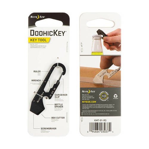 Nite Ize - DoohicKey Schlüssel-Werkzeug - Schwarz - KMT-01-R3 - Microtools