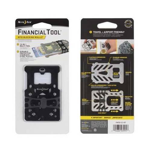 Nite Ize - Finanzwerkzeug RFID-Blockierung Brieftasche - Schwarz - FMTR-01-R7 - Microtools