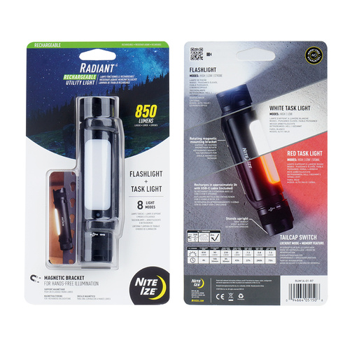 Nite Ize - Radiant® Rechargeable Utility Light - 850lm - RUM1A-01-R7 - LED-Taschenlampen