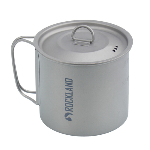 Rockland - Becher Minimalist mit Deckel - 600 ml - Titan - Besteck & Geschirr