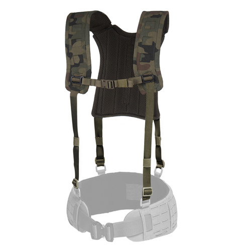 Templars Gear - H-Harness 4-Punkt Taktische Hosenträger - MOLLE - PL Woodland - TG-H-HAR-4-WZ93 - MOLLE Gürtel & Tragegestelle