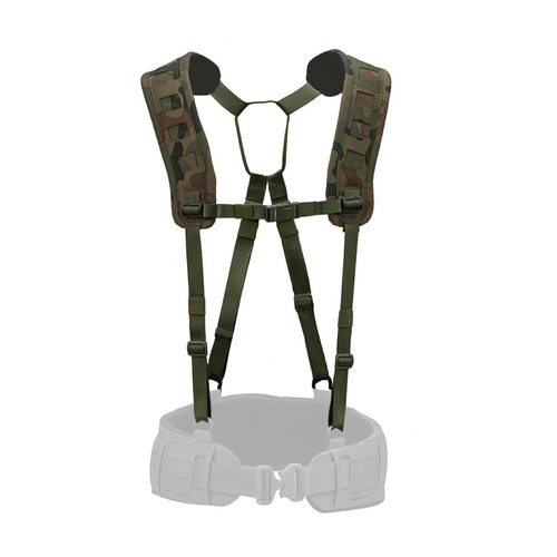 Templars Gear - X-Harness 4-Punkt taktische Hosenträger - MOLLE - Wz. 93 / PL Woodland - TG-X-HAR-WZ93  - MOLLE Gürtel & Tragegestelle