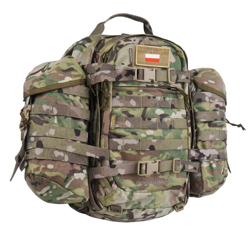 WISPORT - Sparrow 20 II Rucksack mit zwei Seitentaschen - 20 + 10 l - Multicam - Militärrucksäcke