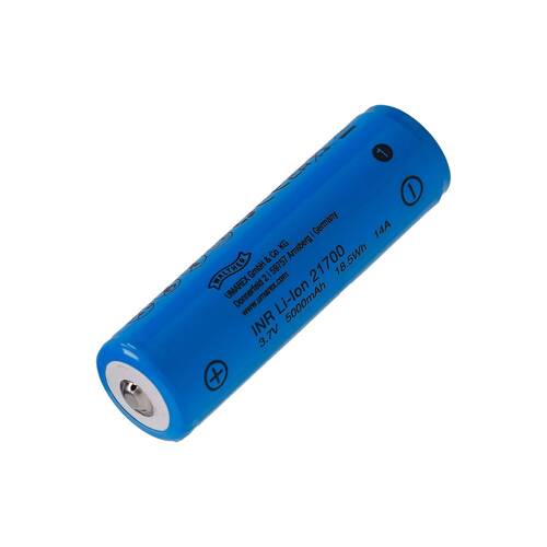 Walther - Wiederaufladbare Batterie INR 21700 - 3,7 V - USB - 5000 mAh - Blau - 3.7154  - Batterien